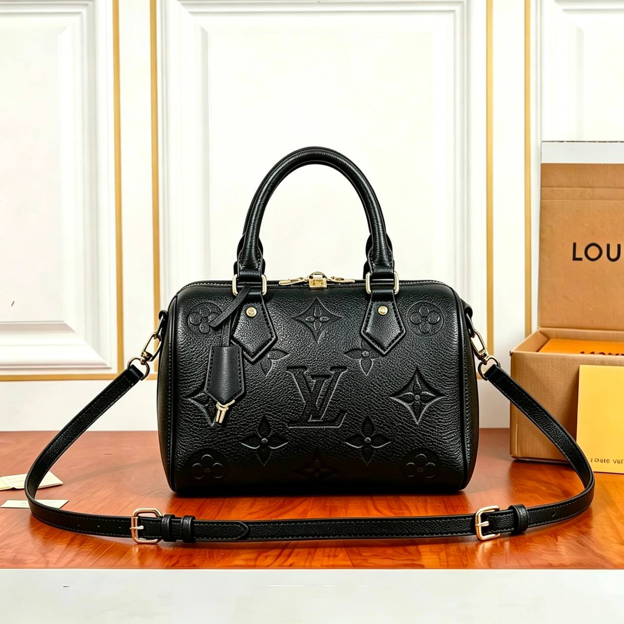 LV SPEEDY 
25CM ,GOOD QUALITY 
WITH BOX 
100 dhs✅

Zain295
♥️♥️♥️