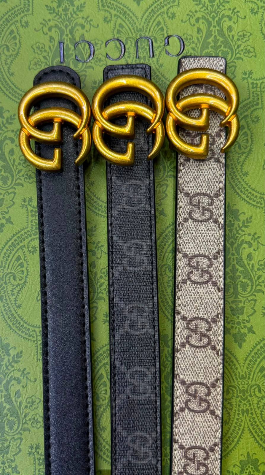 Belts 
With box
40 dhs✅

30 dhs✅ No Box

Zain93
♥️♥️♥️