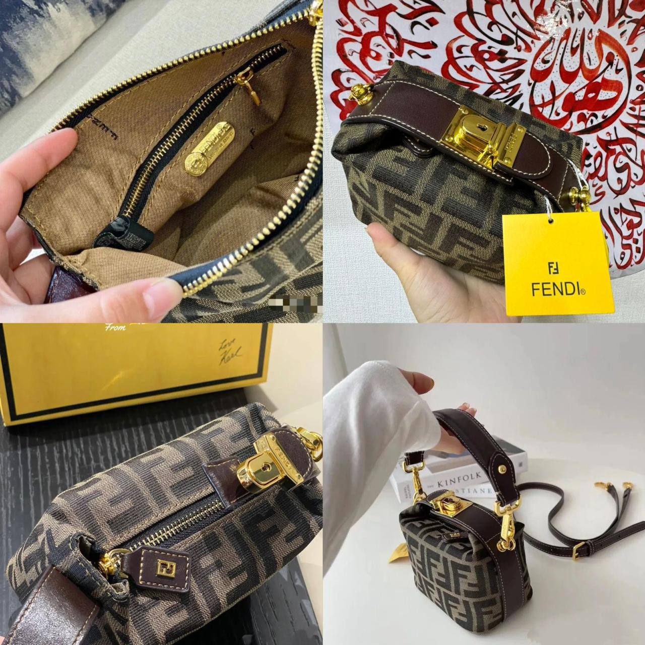 🌹Fendi Vintage 
1️⃣ First Quality +box🎁
Size : 16 * 11 cm
95 dhs💓
with box🎁

Zain115
♥️♥️♥️