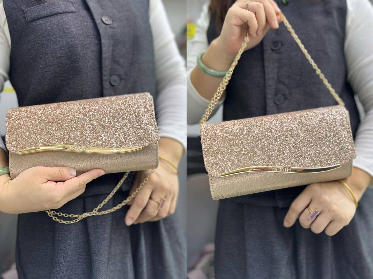 Wedding clutch bag 
Good quality 
Size: 25 * 11 cm
50 dhs🪙💚

Zain115
♥️♥️♥️