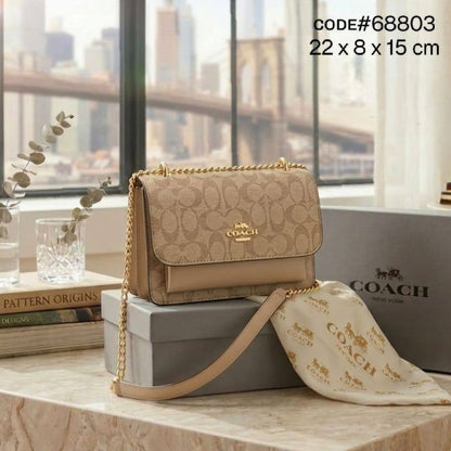 Coach ᴋʟᴀʀᴇ
sʜᴏᴜʟᴅᴇʀ & ᴄʀᴏssʙᴀɢ
sɪɢɴᴀᴛᴜʀᴇ ᴄᴀɴᴠᴀs ᴅᴇsɪɢɴ
ɢᴏʟᴅ ʜᴀʀᴅᴡᴀʀᴇ
sɪᴢᴇ : 22 cm
ᴡɪᴛʜ BOX

75 dhs🇦🇪🇦🇪

Zain31
♥️♥️♥️