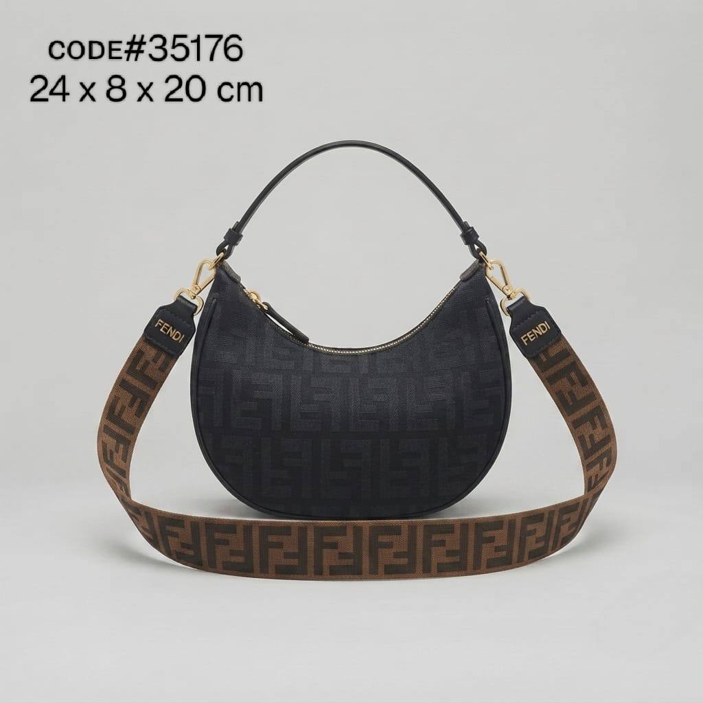 Fendi ғᴇɴᴅɪɢʀᴀᴘʜʏ
ʜᴀʟғ ᴍᴏᴏɴ ᴛᴏᴘ sʜᴏᴜʟᴅᴇʀ ʙᴀɢ
ᴄᴀɴᴠᴀs ᴊᴀᴄǫᴜᴀʀᴅ ғᴀʙʀɪᴄ
& ᴍᴀᴛᴛᴇ ʟᴇᴀᴛʜᴇʀ ᴍᴀᴛᴇʀɪᴀʟ
ɪᴛ ʜᴀs ʟᴏɴɢ sᴛʀᴀᴘ
ɢᴏʟᴅ ʜᴀʀᴅᴡᴀʀᴇ
sɪᴢᴇ : 24 cm

75 dhs🇦🇪🇦🇪

Zain31
♥️♥️♥️
