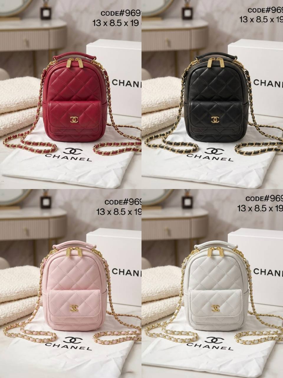 Chanel ᴍɪɴɪ ʙᴀɢᴘᴀᴄᴋ
ᴍɪɴɪ CC ᴄʟᴀsᴅɪᴄ ʟᴏɢᴏ
ǫᴜɪʟᴛᴇᴅ ᴄᴀʟғsᴋɪɴ ʟᴇᴀᴛʜᴇʀ
ʟɪɢʜᴛ ɢᴏʟᴅ ʜᴀʀᴅᴡᴀʀᴇ
sɪᴢᴇ : 13 cm
ᴡɪᴛʜ BOX

80 dhs🇦🇪🇦🇪

Zain31
♥️♥️♥️