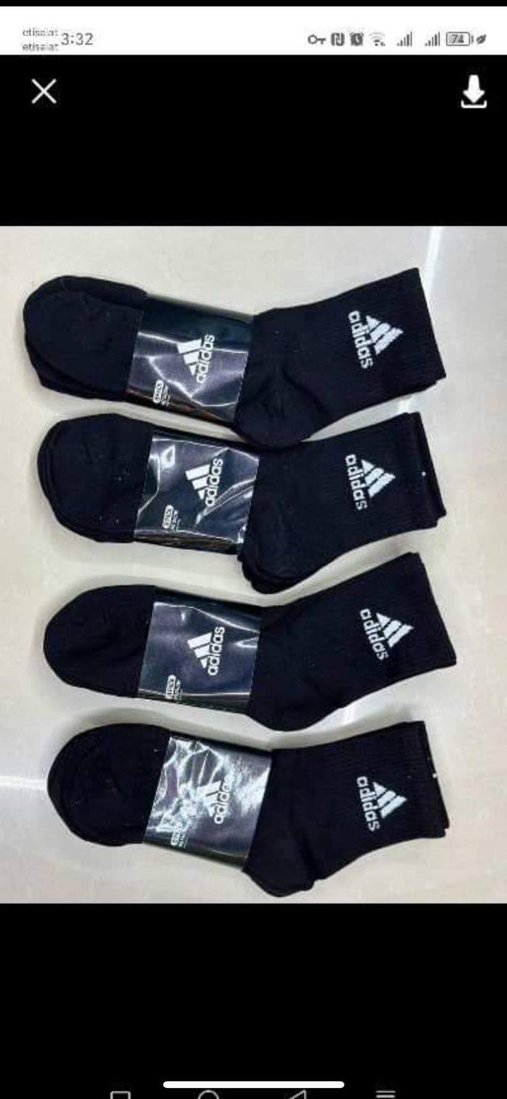 Socks available now 
Good quality 
One package 12 pairs 
60 dhs🇦🇪🇦🇪

Zain138
♥️♥️♥️