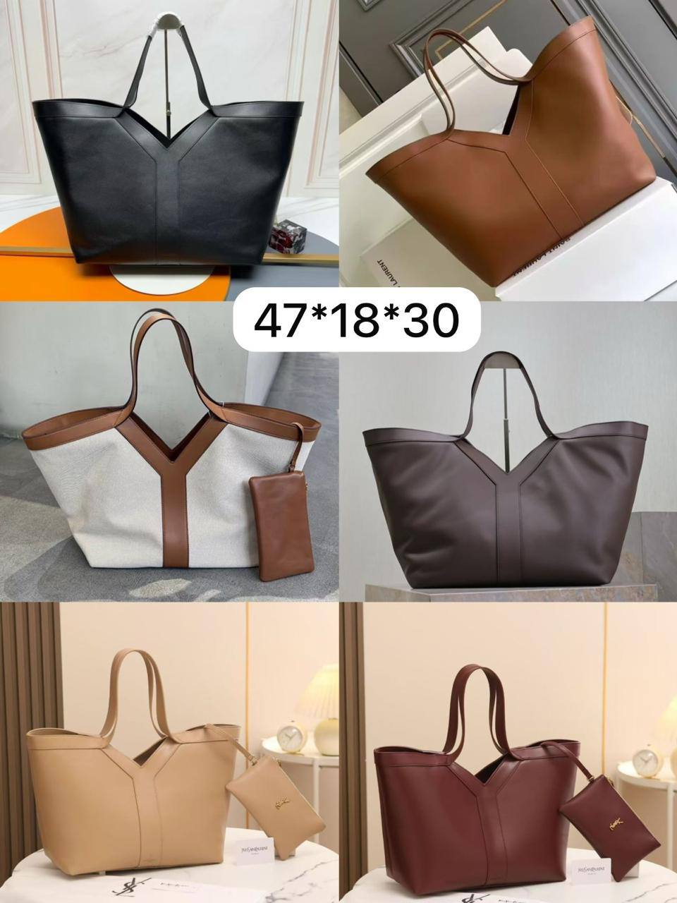 💞 YSL Tote 2 in 1
1⃣️ First quality
Size: 47 * 18 * 30 cm
110 dhs❣️

Zain115
♥️♥️♥️