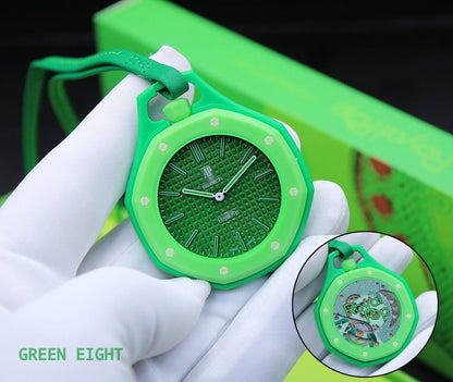 AUDEMARS PIGUET SWATCH
     ROYAL POP
*GOOD QUALITY BACK SIDE MACHINE*
*QUARTZ MOVEMENT*
*WITH BOX AVAILABLE*
110 dhs💓

Zain304
♥️♥️♥️