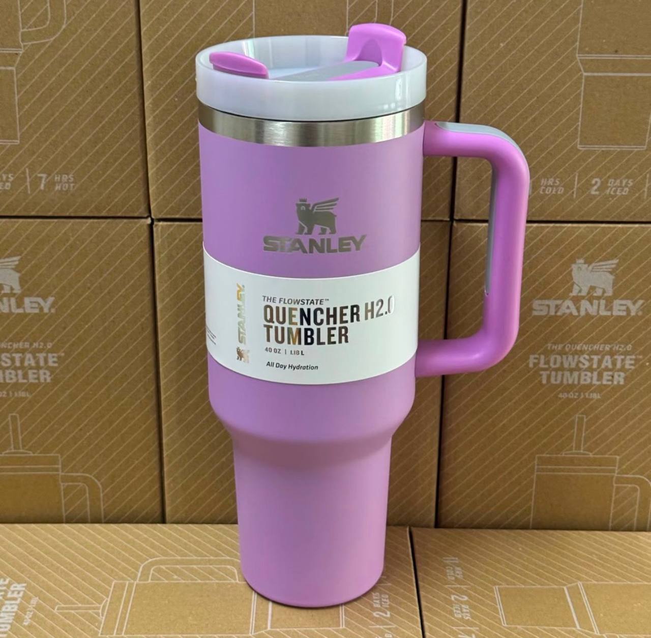Stanley Quencher H2.0 Tumbler with Straw 40 oz | Flowstate 3-Position Lid | Cup Holder Compatible for Travel | Insulated Stainless Steel Cup ❤️‍🔥*
good quality 💯
With boxes 🗃️ 
70 dhs✅

Zain216
♥️♥️♥️