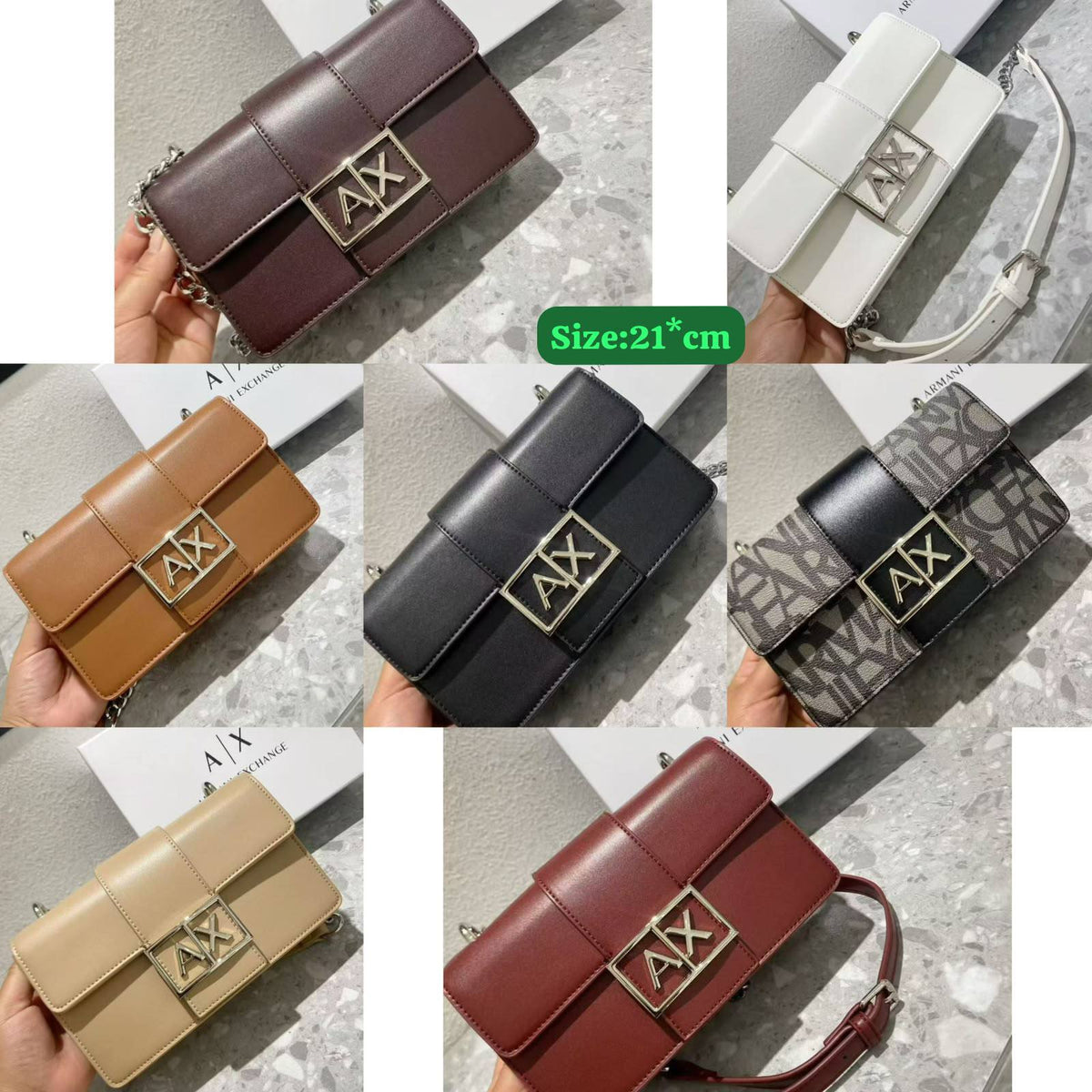 Armani Exchange
Good quality 💯
Size:21*cm
110 dhs🇦🇪🇦🇪🇦🇪

With box 📦🔥🔥

Zain70
♥️♥️♥️
