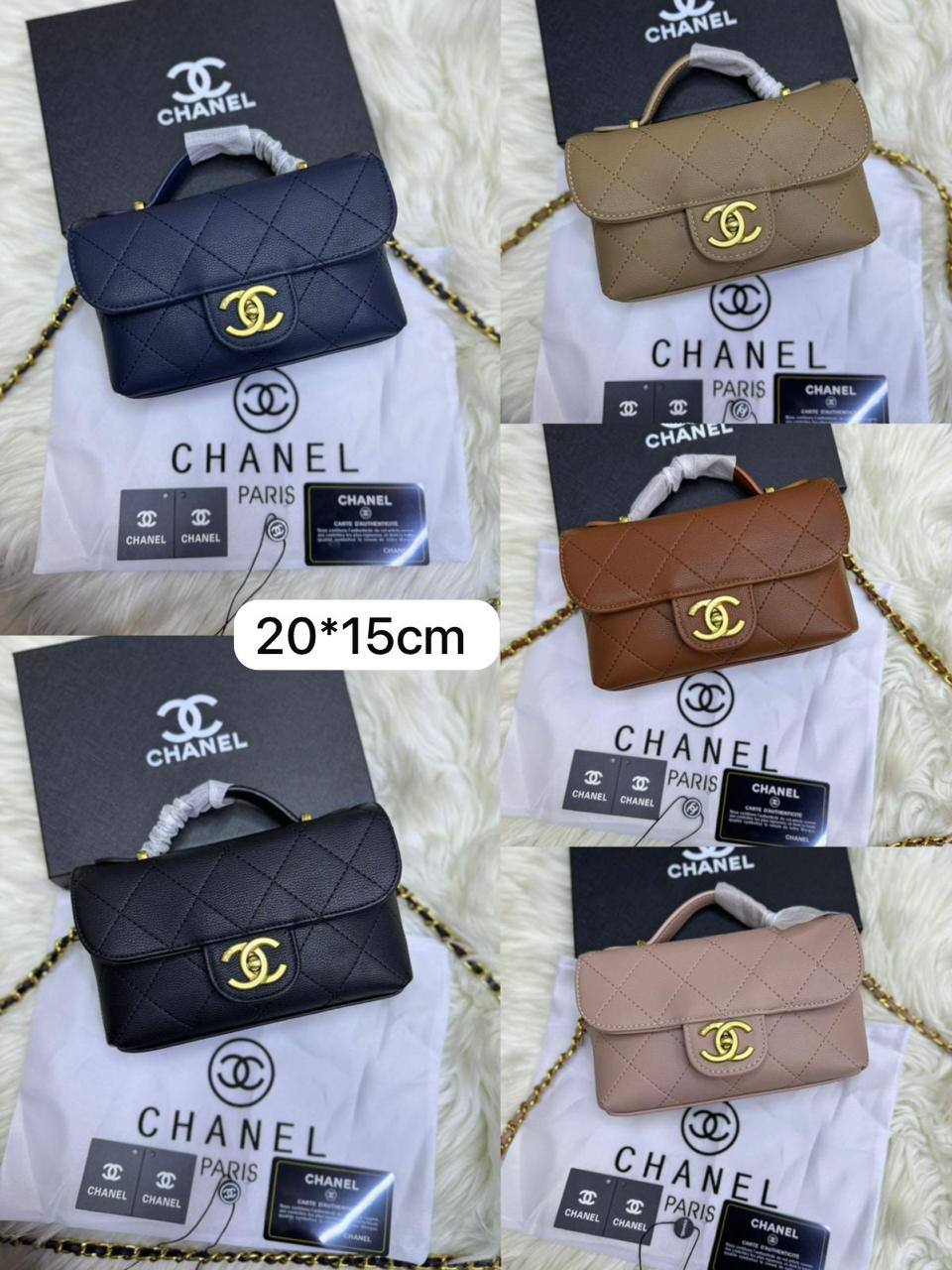 💗 Chanel 25K
1️⃣ First quality +🎁
Size : 20 * 15 cm
90 dhs✅

with box 🎁

Zain115
♥️♥️♥️