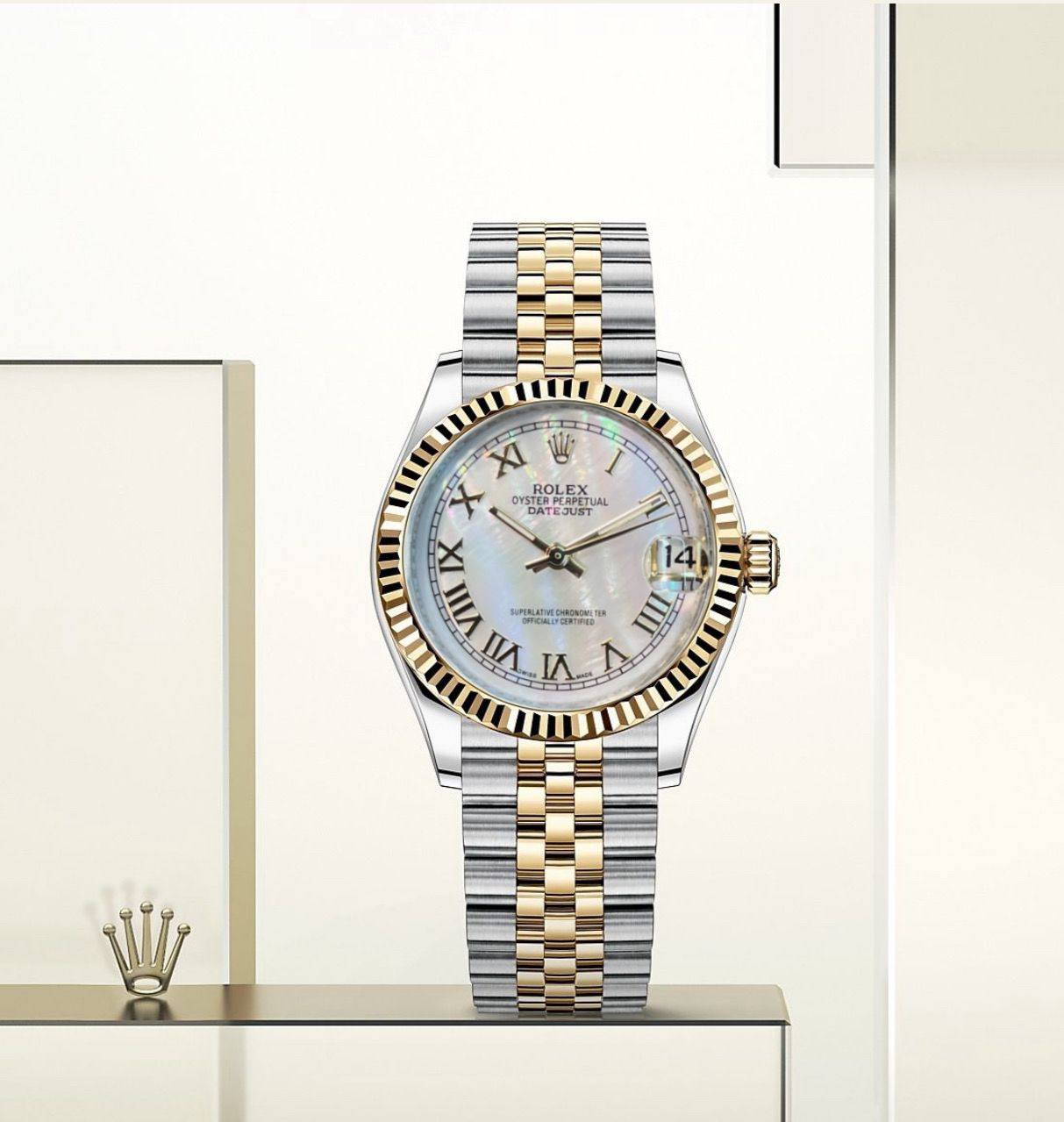 Rolex 
For Ladies Automatic 
Good Quality  31mm 
230 dhs🪙🌨️

Zain59
♥️♥️♥️