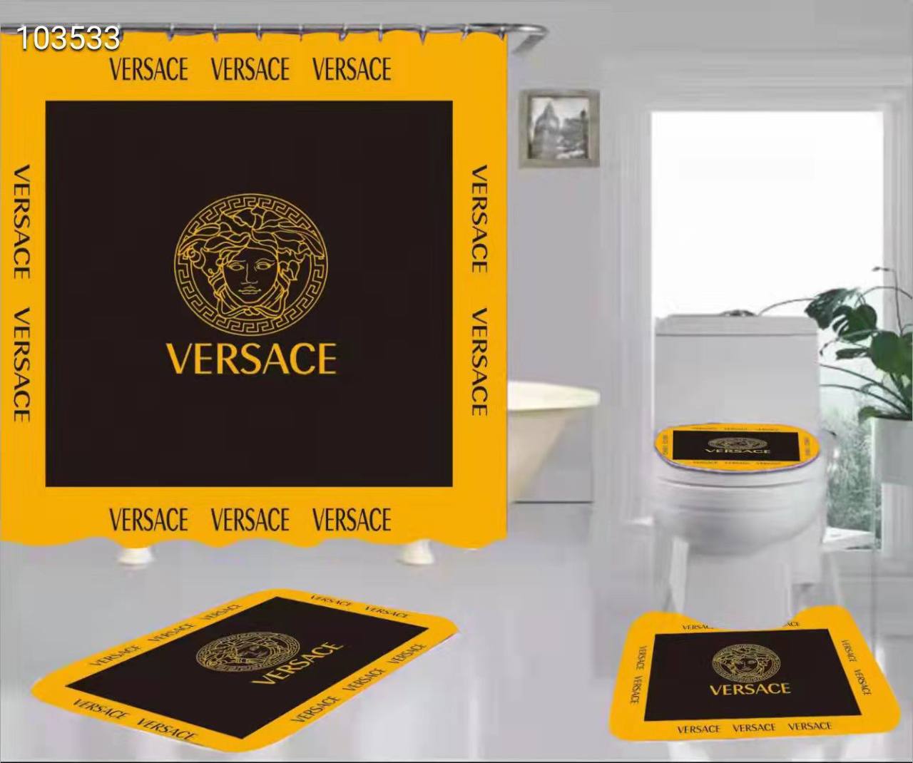 New collection 🔥🔥🔥🔥
Bathroom full set 
 1 Carten size 180*180
3 carpet 
Full set 4pcs 
140 dhs🪙🌨️

Zain99
♥️♥️♥️