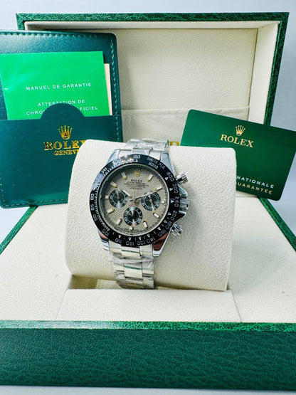 Rolex Men
 offer price
70 dhs🪙🌨️
*Chronograph working*

Zain08
♥️♥️♥️