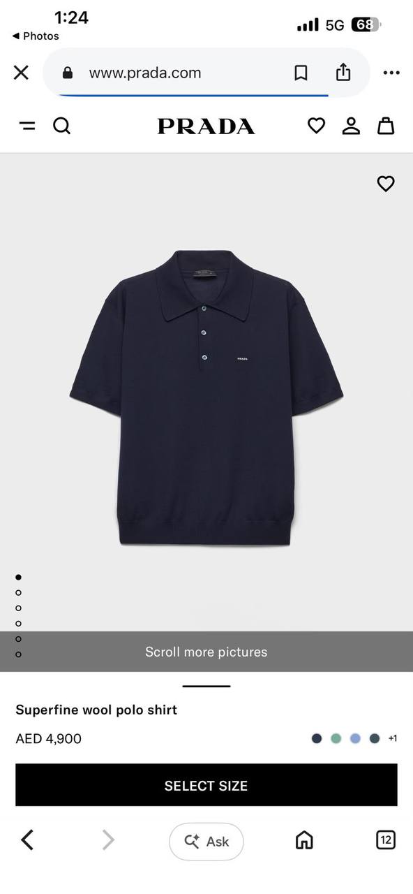PRADA ❣️
SUPER MASTER QUALITY ✨
SIZE :S M L XL XXL
350 dhs🇦🇪🇦🇪

Zain327
♥️♥️♥️