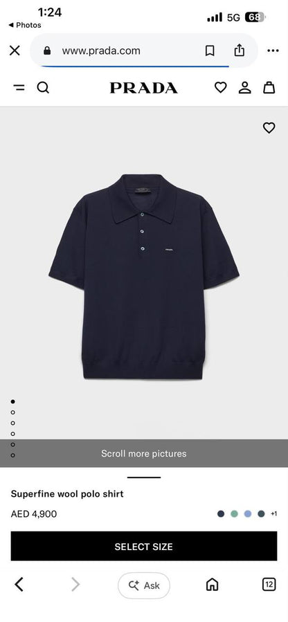 PRADA ❣️
SUPER MASTER QUALITY ✨
SIZE :S M L XL XXL
350 dhs🇦🇪🇦🇪

Zain327
♥️♥️♥️