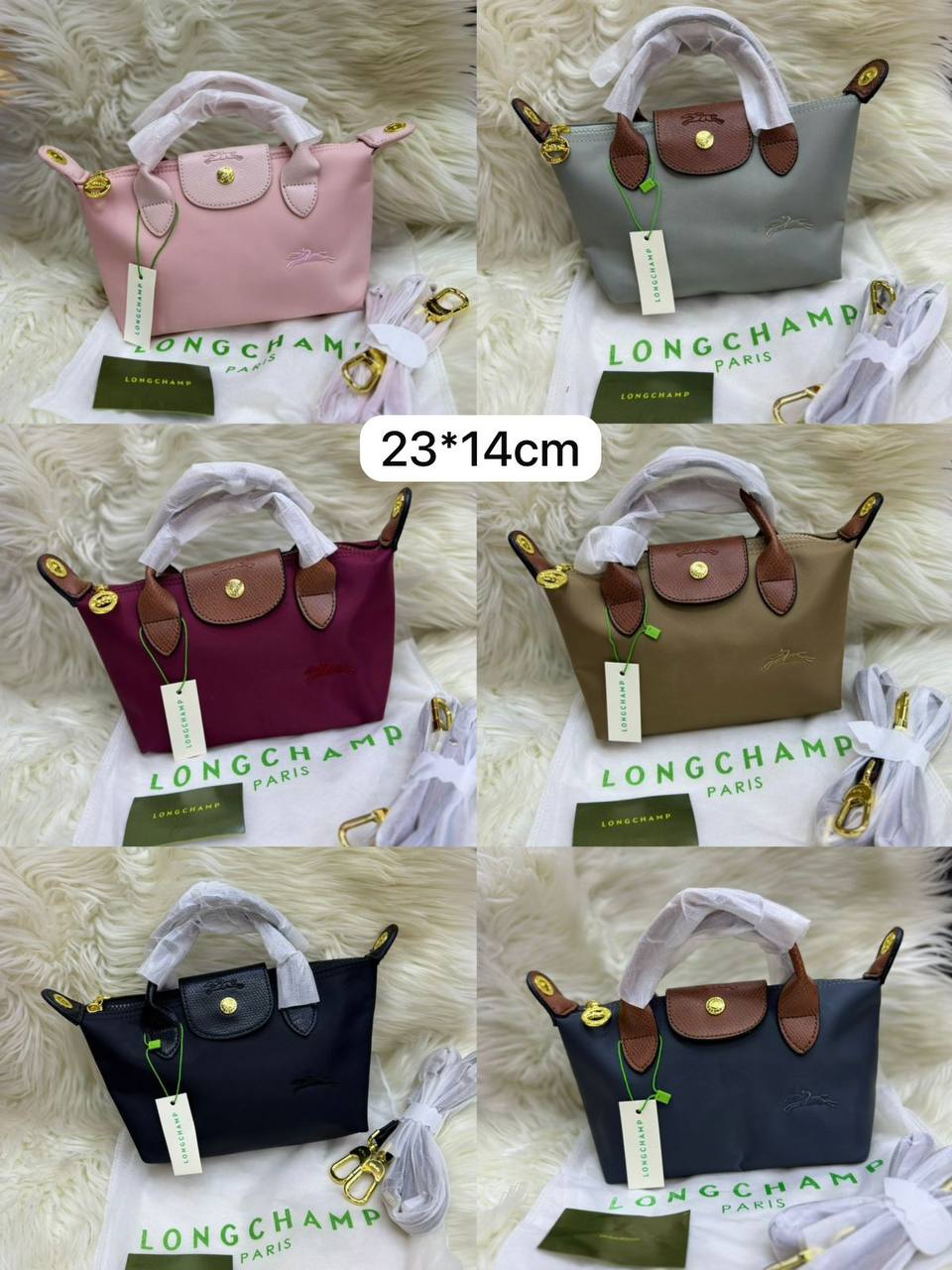 🌷 LongChamp Small
1️⃣ First  Quality 
Size：23 * 14 cm
60 dhs✅

Zain115
♥️♥️♥️