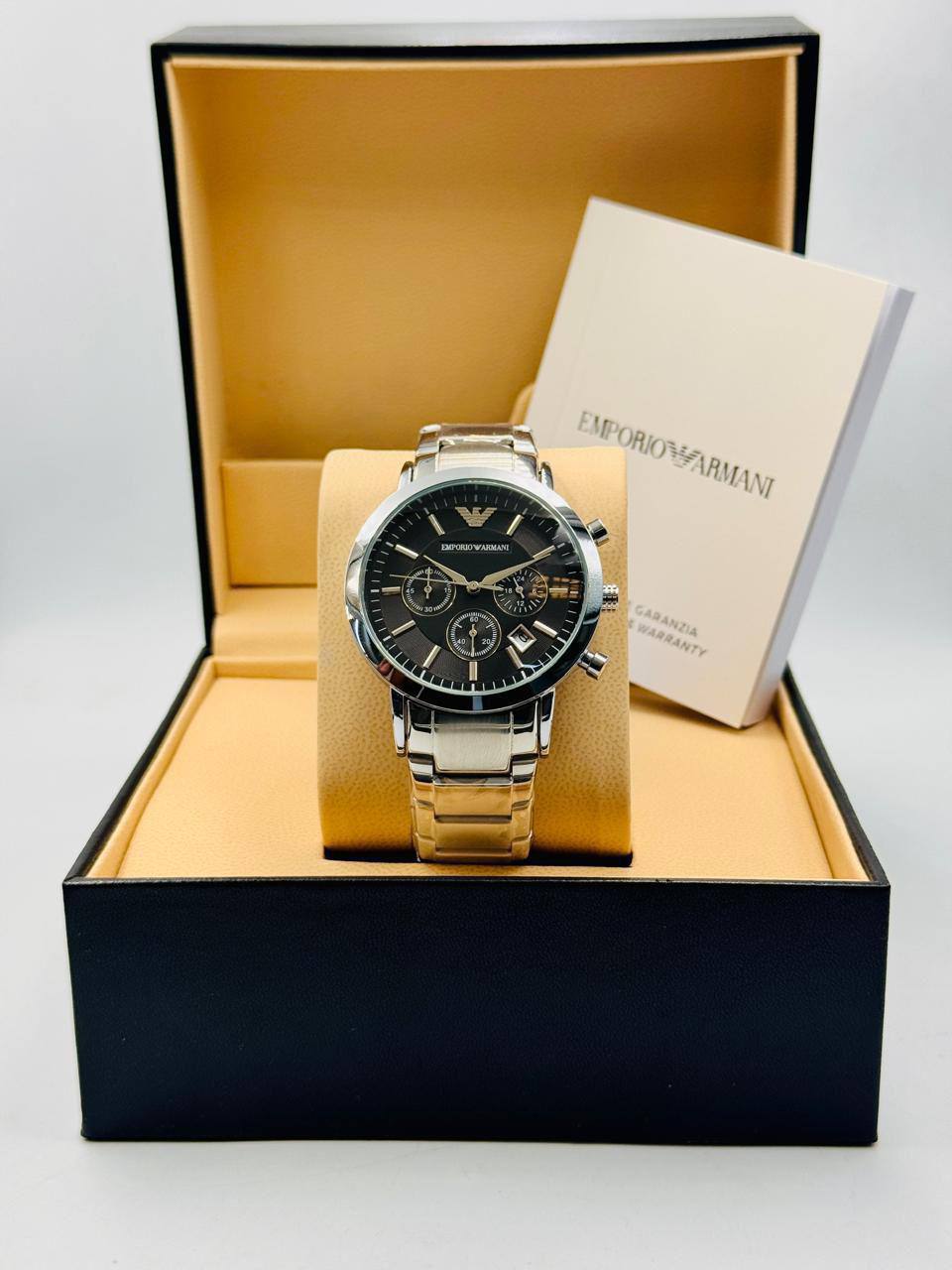 Armani Men
*chronograph working*
*offer price 
60 dhs✅

Zain08
♥️♥️♥️