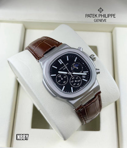 PATEK PHILIPPE
*Mat finish metal*
*Chronograph working*
115 dhs
*Battery*

Zain29
♥️♥️♥️