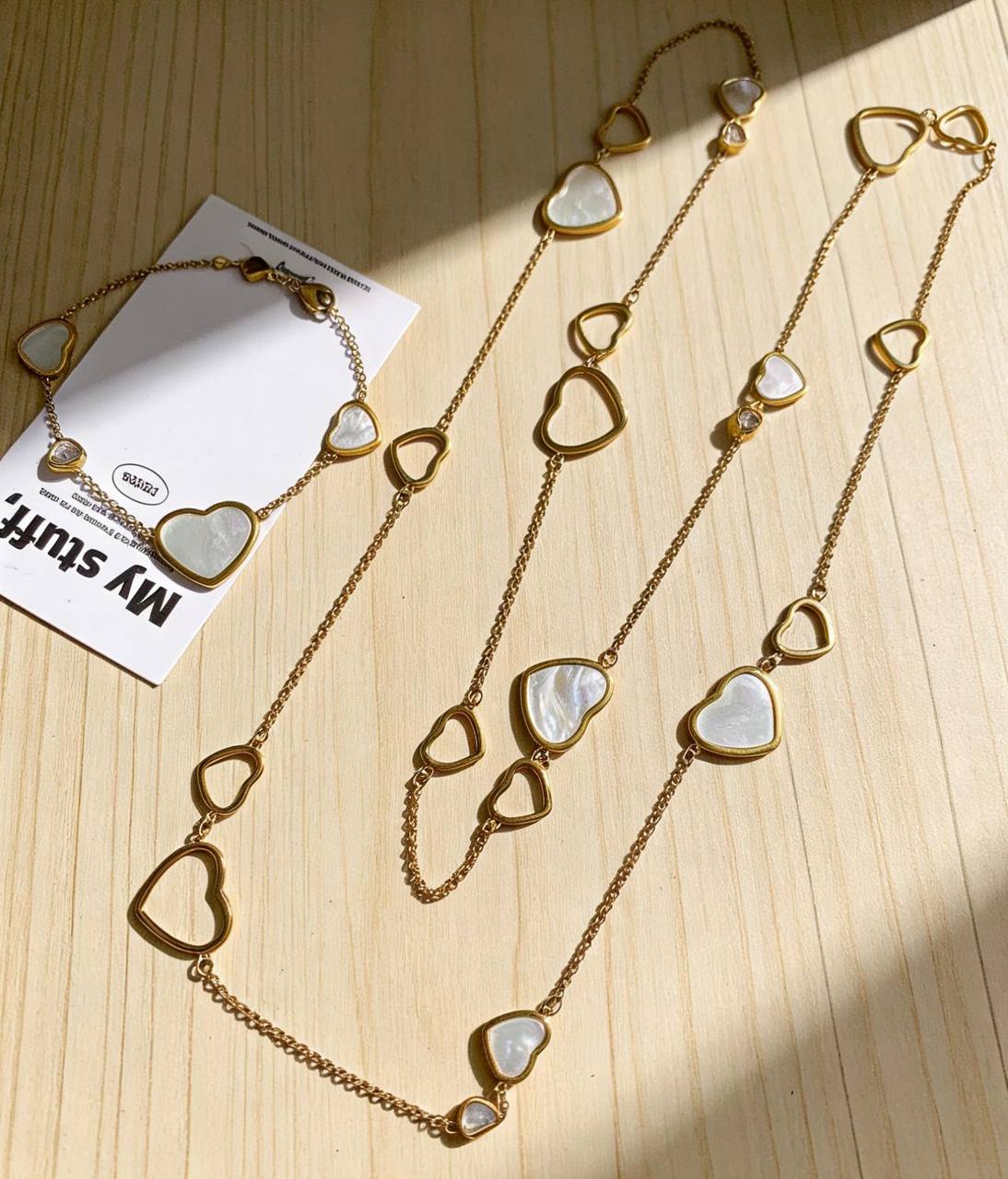 LONG NECKLACE 
BRACELET 
MASTER ✨💫
With BOX AND PAPER BAG🎁🛍️
170 DHS✅

Zain89
♥️♥️♥️