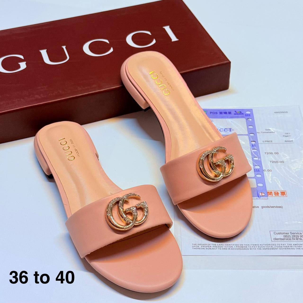 GUCCI SLIPPER
GOOD QUALITY
100 dhs💓
Size 36 TO 41

Zain40
♥️♥️♥️