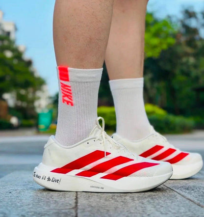 adidas Adizero EVO SL Off White Better Scarlet，
size 36-45 ，
230 dhs✅

Zain18
♥️♥️♥️
