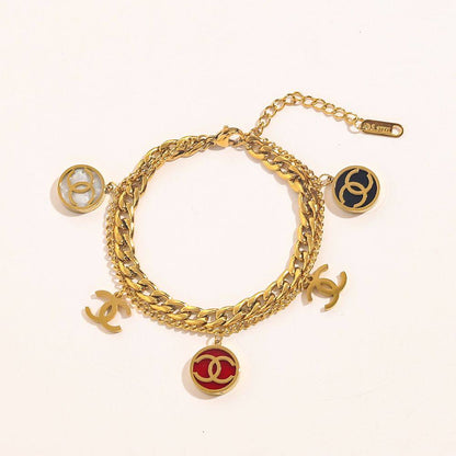 New stock 
Branded bracelet Stainless steel with 18k gold plated. 
40 dhs💓

Zain243
♥️♥️♥️