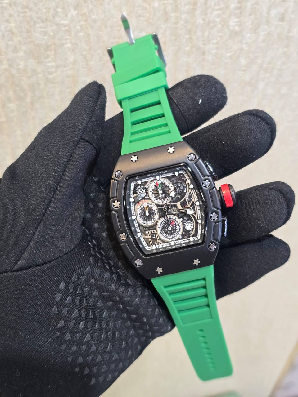 Richard mile
*Chronograph working*
120 dhs✅

Zain29
♥️♥️♥️