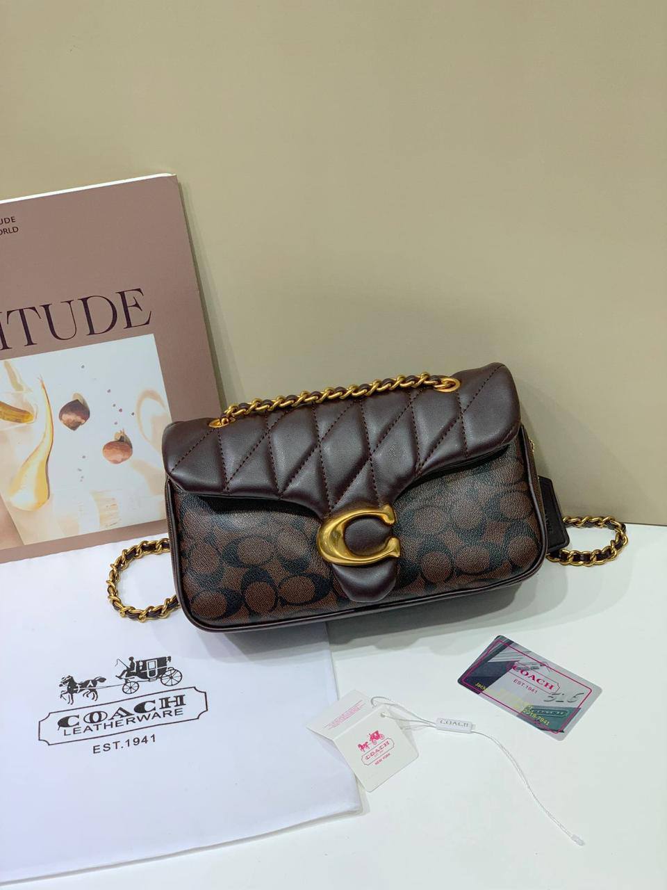 🌟 Coach Tabby 20
1️⃣ First quality +🎁  
Size : 26 * 16 cm
115 dhs❣️
with box 🎁

Zain115
♥️♥️♥️