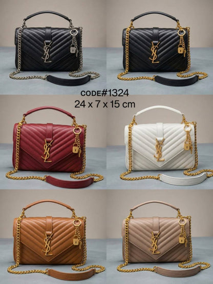 YSL  - ʏᴠᴇs sᴀɪɴᴛ ʟᴀᴜʀᴀɴᴛ
ᴄᴏʟʟᴇɢᴇ  ᴍᴇᴅɪᴜᴍ ʙᴀɢ ǫᴜɪʟᴛᴇᴅ ʟᴇᴀᴛʜᴇʀ
ɢᴏʟᴅ ʟᴀᴄᴇ ʜᴀʀᴅᴡᴀʀᴇ
sɪᴢᴇ : 23 x 7 x 14 cm
ᴡɪᴛʜ BOX
🎁🎁🎁

100 dhs✅

Zain31
♥️♥️♥️