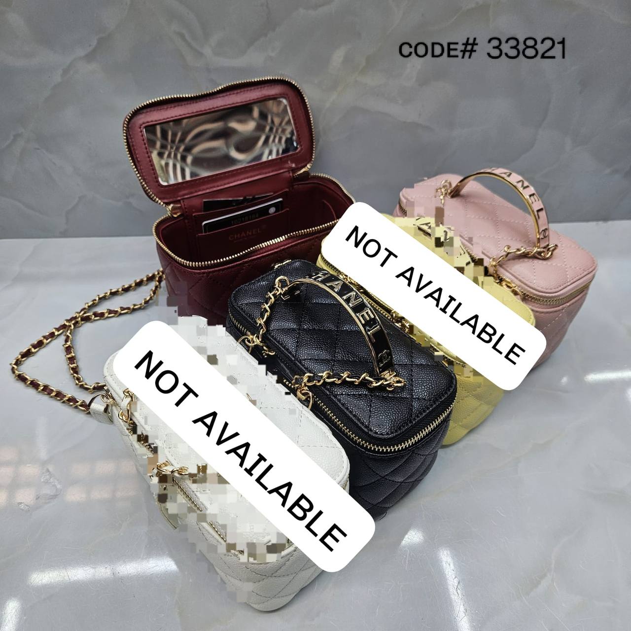 CHANEL ᴠᴀɴɪᴛʏ ᴅʀᴇssᴇʀ
ʜᴀs ᴍɪʀʀᴏʀ ɪɴsɪᴅᴇ
ᴄᴀᴠɪᴀʀ ʟᴇᴀᴛʜᴇʀ ᴍᴀᴛᴇʀɪᴀʟ
ɢᴏʟᴅ ʜᴀʀᴅᴡᴀʀᴇ
sɪᴢᴇ : 17.5 cm
ᴡɪᴛʜ BOX
🎁🎁🎁

90 dhs💓
⛔️

Zain31
♥️♥️♥️