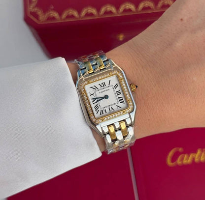 Cartier watch for ladies good quality 
260 dhs✅

Zain59
♥️♥️♥️