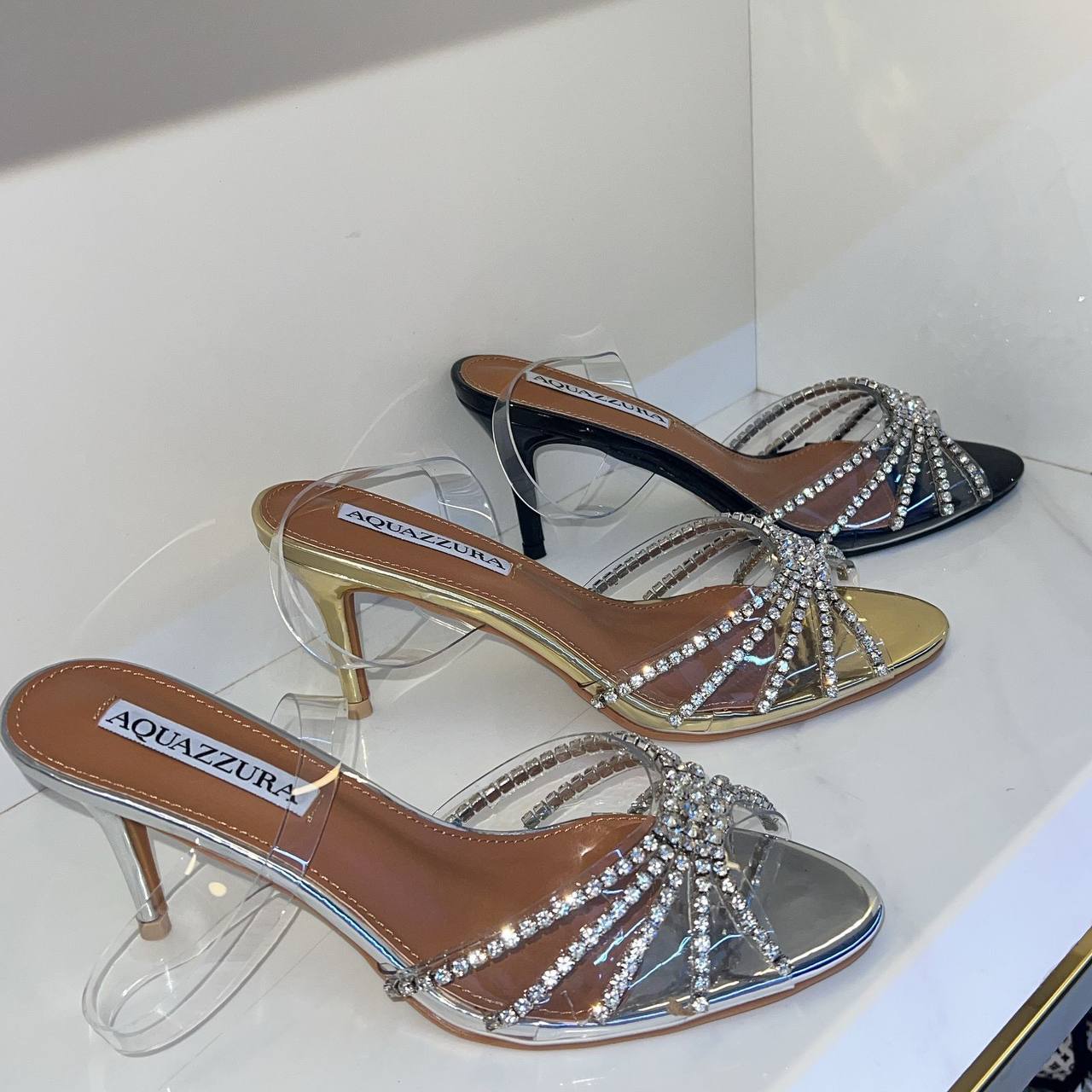 AQUAZZURA 
140 dhs✅
Size 36-41 

Zain88
♥️♥️♥️