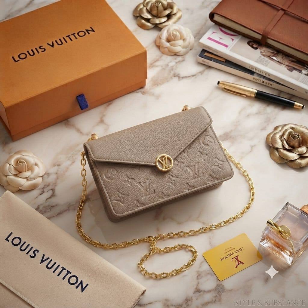 LV
Wallet On Chain Rosy
Monogram & Empreinte Leather
In Gold Hardware
Size : 17 cm
With BOX

90 dhs✅

Zain239
♥️♥️♥️
