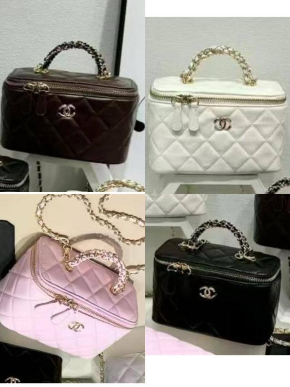 Chanel
19*12*9 cm

With box
🎁🎁🎁

90 dhs❣️

Zain17
♥️♥️♥️