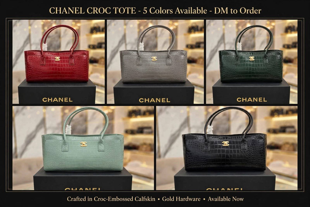 Chanel Croc ToT Bag 

35Cm 

With box 
Good Quality 
350 dhs🇦🇪🇦🇪🇦🇪

Zain131
♥️♥️♥️