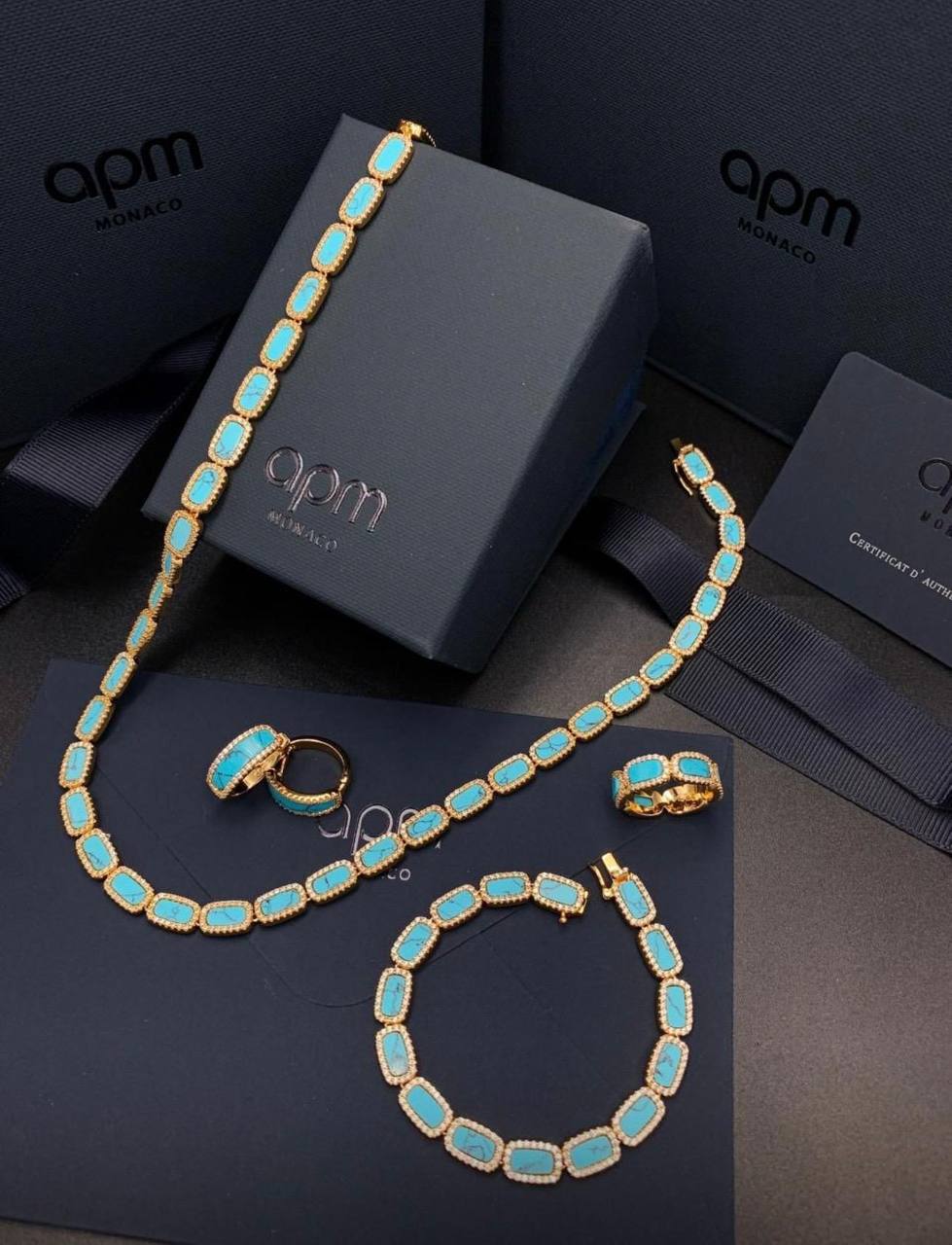 APM SET 💫✨
Master Quality
Monaco
NECKLACE
BRACELET
EARRING
RING
With BOX AND PAPER BAG🎁
 410 dhs✅🎁🛍️

Zain89
♥️♥️♥️