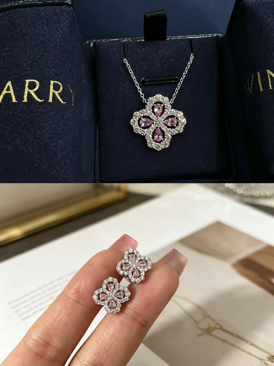 HARRY WINSTON
Necklace 🦋
Earring💥
Master quality 💯
With black boxes 🗃️ 
100 dhs🇦🇪🇦🇪

Zain216
♥️♥️♥️