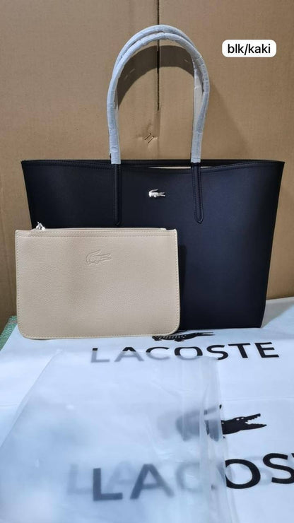 🐊 LACOSTE 2 in 1
Double-sided usable bag
1⃣️First quality 
Size: 48 * 29 cm
75 dhs✅

Zain115
♥️♥️♥️