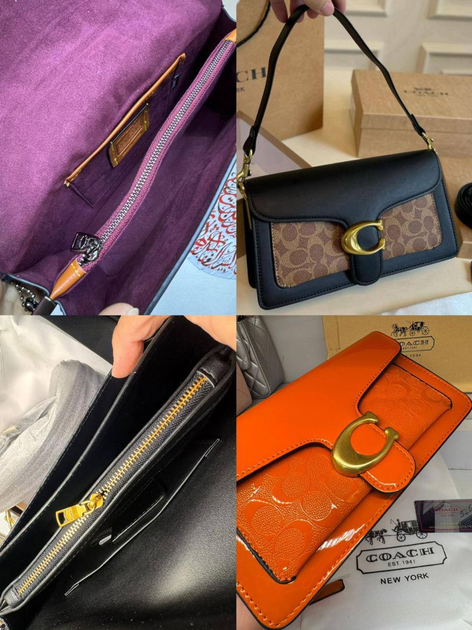 🌷 Coach Tabby
1️⃣ First quality ＋🎁
Size : 26 * 14 * 8.2 cm
90 dhs✅
with box🎁

Zain115
♥️♥️♥️