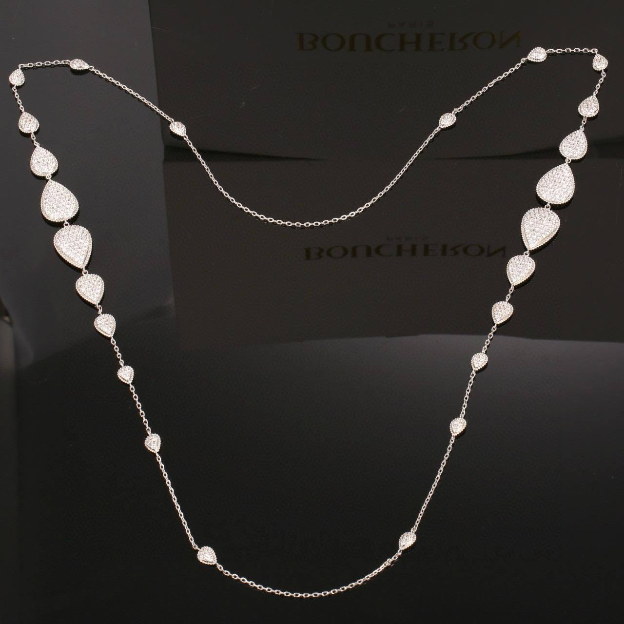 BOUCHERON ❤️‍🔥*
Necklace❣️
Master quality 💯
With normal boxes 🗃️ 
Offer price👇
140 dhs🪙🌨️
With master box 📦 
240 dhs🪙🌨️

Zain216
♥️♥️♥️