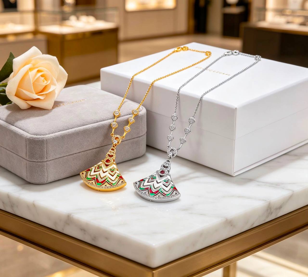 BVLGARI ❤️‍🔥
Necklace ✨
Earring 💥
Master quality 💯

With normal boxes 📦 
190 DHS🇦🇪🇦🇪🇦🇪
With master box 🗃️ 
240DHS🇦🇪🇦🇪🇦🇪

Zain216
♥️♥️♥️