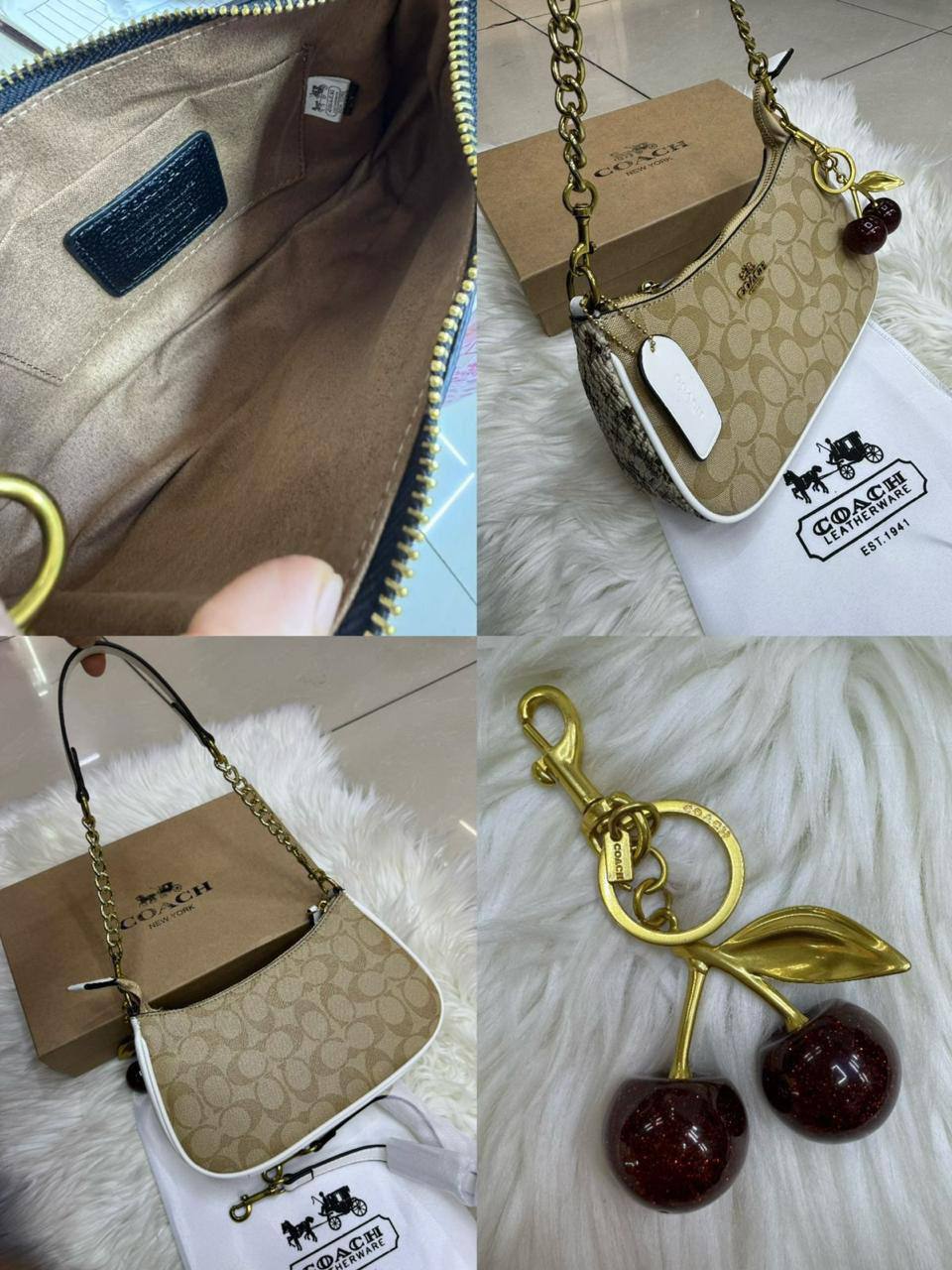 🍒 Coach / Gucci 

1️⃣ First quality +🎁

Size : 24 * 15 * 7 cm

85 dhs🇦🇪🇦🇪

 with box 🎁

Zain115
♥️♥️♥️