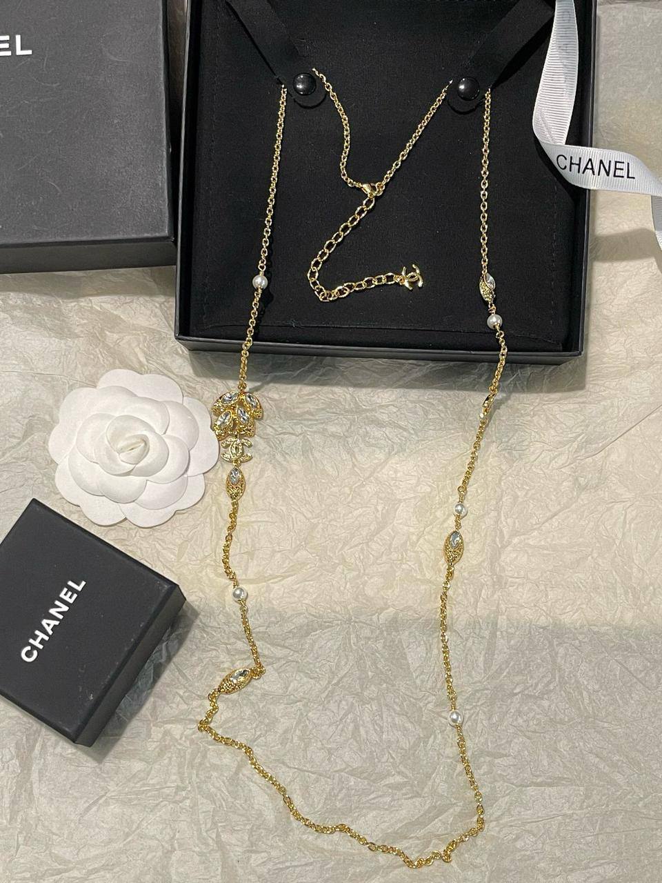 Chanel long necklace* 💕
Master quality 

*85* AED normal box 📦

Zain48
♥️♥️♥️