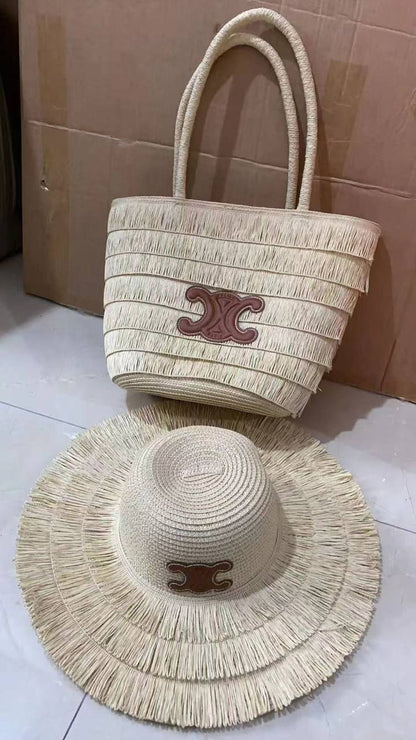 BEACH BAG Set
GOOD QUALITY ,BAG AND HAT ONE SET ONLY 
90 dhs✅

Zain39
♥️♥️♥️