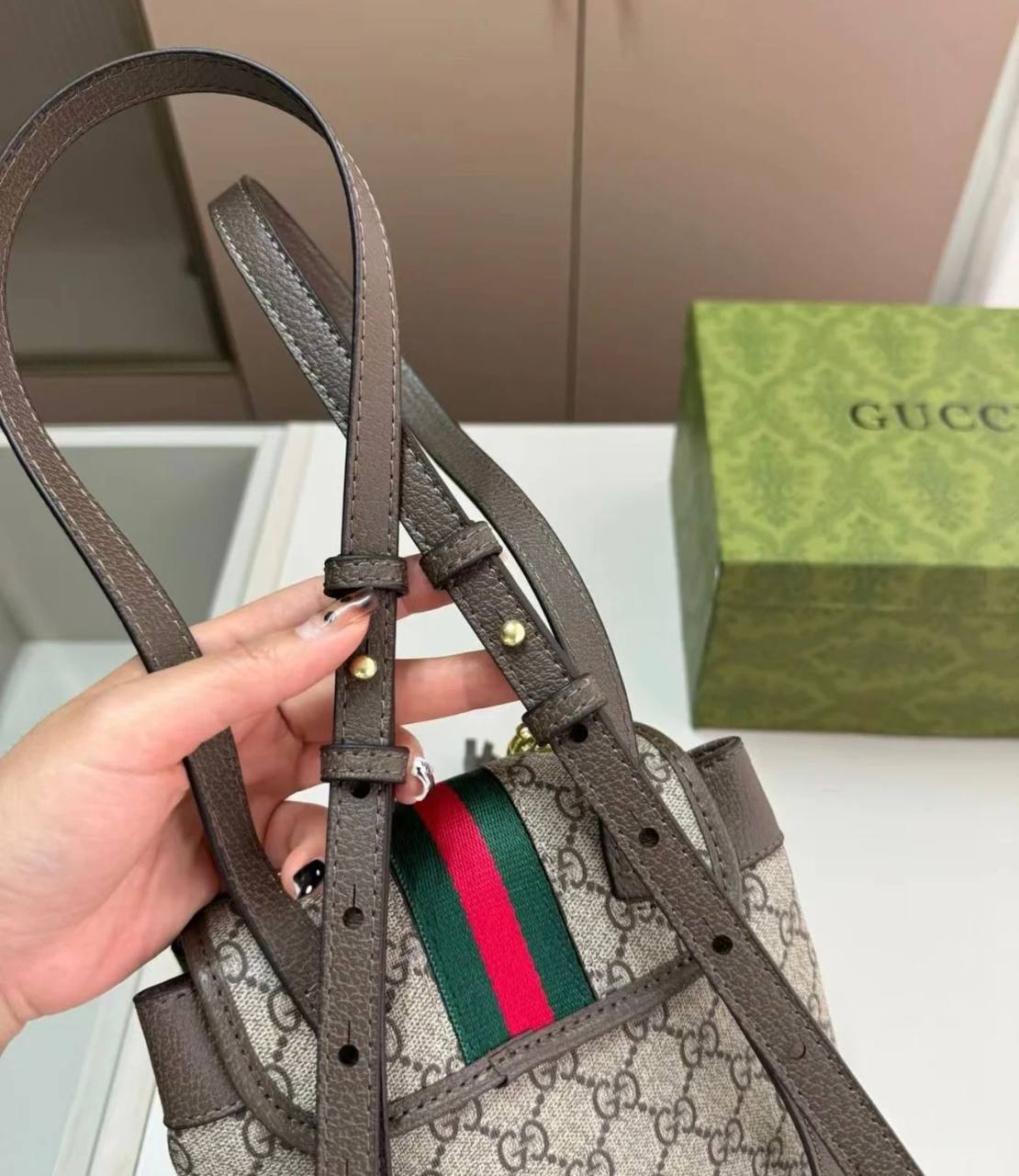 GUCCI BACKPACK 
 GOOD QUALITY 

WITH BOX 
🎁🎁🎁

95 dhs✅

Zain295
♥️♥️♥️