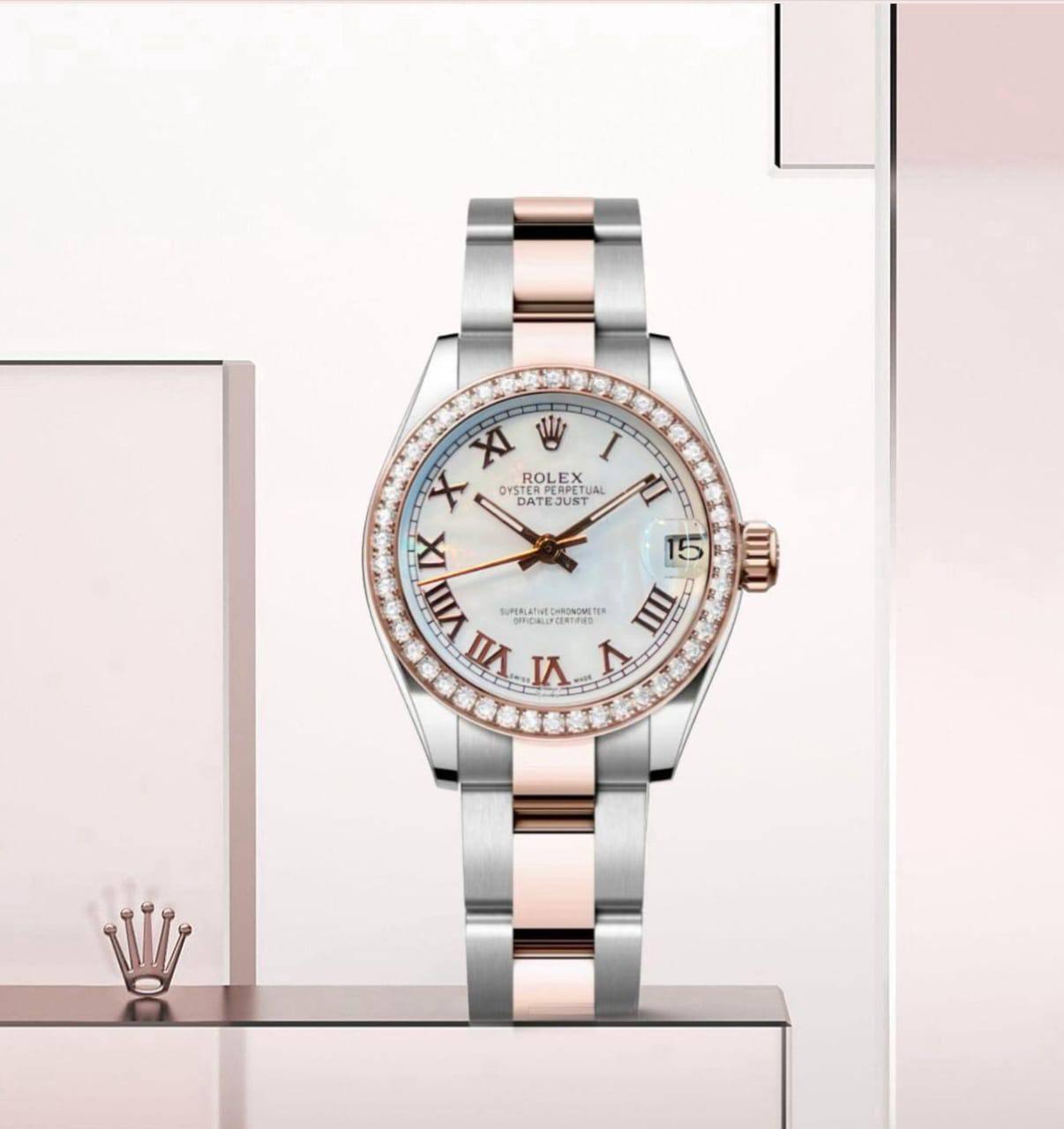 Rolex For Ladies 
Automatic 
Good Quality  31mm 
230 dhs❤️

Zain59
♥️♥️♥️