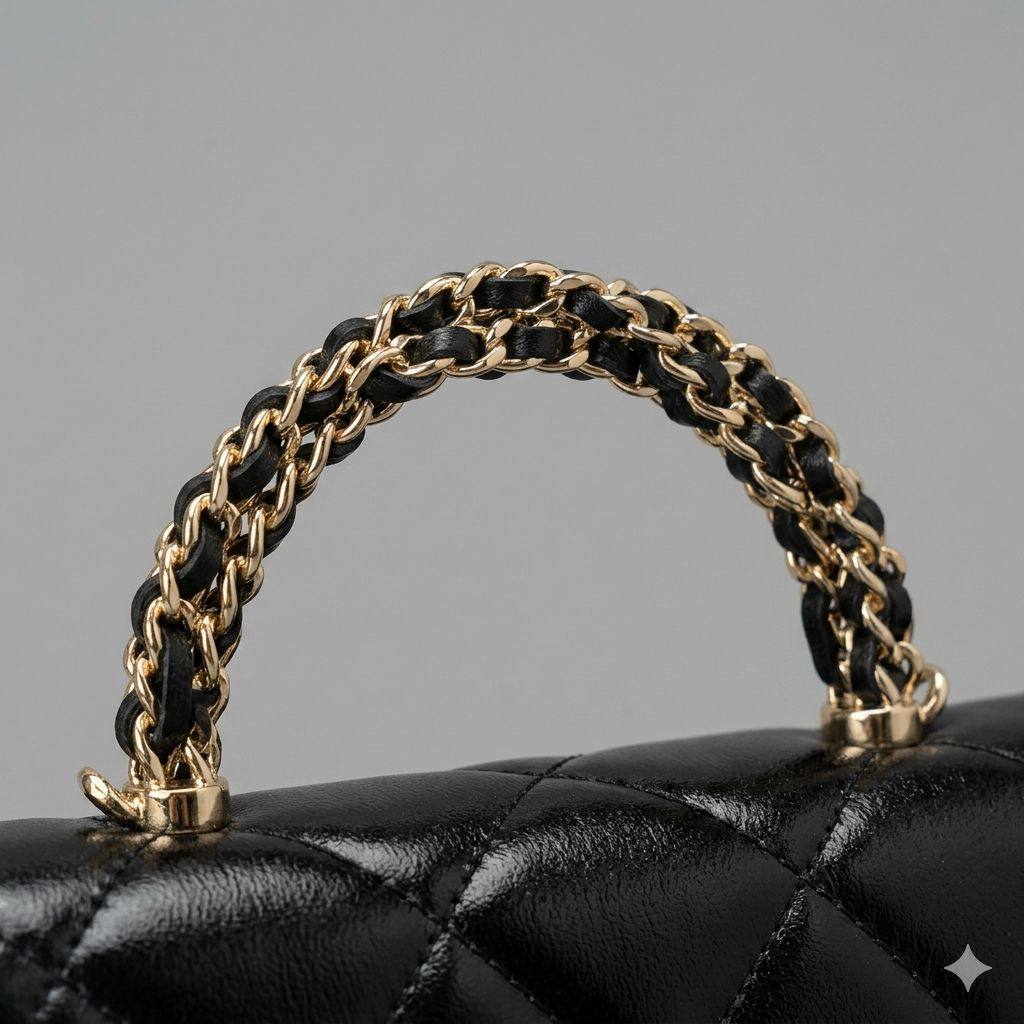 CHANEL Top Handle
Gold Hardware
With Long Chain belt strap
With BOX🎁🎁🎁
Size: 18 cm

110 dhs✅

Zain239
♥️♥️♥️