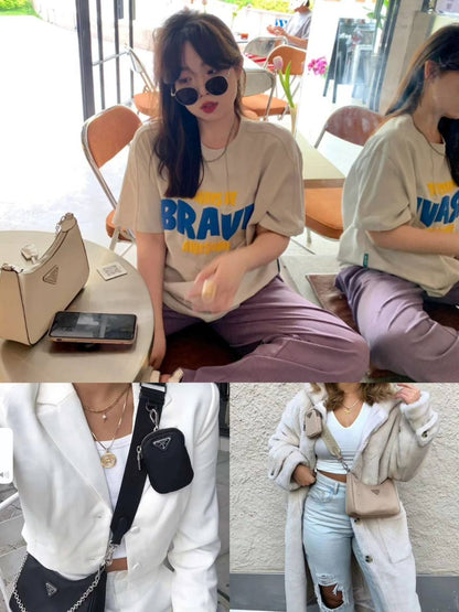 Prada
95 dhs🪙🌨️
SIZE：23CM
Good quality 

with box
🎁🎁🎁

Zain35
♥️♥️♥️