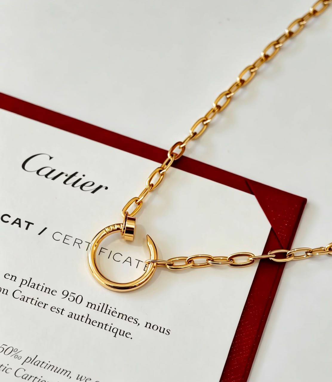 *Cartier necklace* 💎
Master quality 

50 dhs🇦🇪 normal box 📦 
85 dhs🇦🇪 original box 🗃️

Zain48
♥️♥️♥️