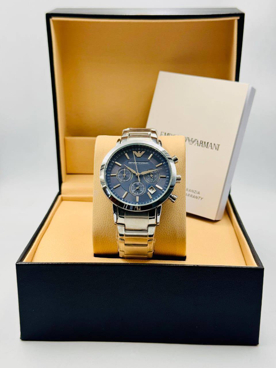 Armani Men*
*chronograph working*
*offer price 
60 dhs💓

Zain08
♥️♥️♥️