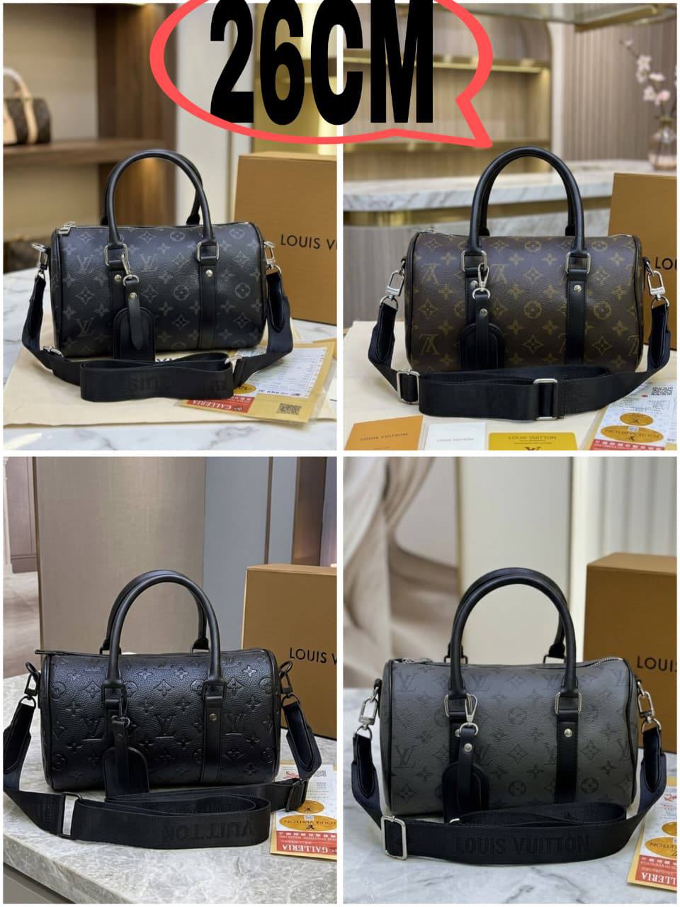 LV
Unisex Speedy Crossbag
Top handle Bag
Silver & Black Hardware
With Long trim Strap
Size : 26 cm
With BOX

120 dhs🇦🇪🇦🇪

Zain239
♥️♥️♥️